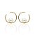 Brinco Argola Frontal com Pérola - Banho de Ouro 18k - Imagem 1