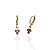 Brinco Infantil Argola com Pingente de Uva - Banho de Ouro 18k - Imagem 1