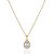 Colar Gota Zircônia Cristal com Borda Cravejada - Banho de Ouro 18k - Imagem 1