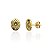 Brinco Oval com Pontos de Luz - Banho de Ouro 18k - Imagem 1