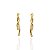 Brinco Ear Hook Entrelaçado - Banho de Ouro 18k - Imagem 1
