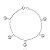 Pulseira Elo Português com 5 Pérolas Penduradas - Prata 925 - Imagem 1