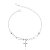 Pulseira Cruz Cravejada + Elos e Bolinhas 16cm - Prata 925 - Imagem 1