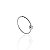 Piercing Argola Diamantado com Bolinha 1cm UNIDADE - Prata 925 - Imagem 1