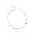 Pulseira 3 Corações Vazados e Ponto de Luz Zircônia 16cm - Prata 925 - Imagem 1