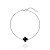 Pulseira Trevo Onix Cravejado 17cm - Prata 925 - Imagem 1