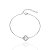Pulseira Trevo Madrepérola Cravejado 17cm - Prata 925 - Imagem 1