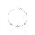 Pulseira Coração Vazado c/ Zircônia Coração Rosa 19cm - Prata 925 - Imagem 1
