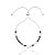 Pulseira Canutilhos e Coração Modelo Gravatinha 22cm Ajustável - Prata 925 - Imagem 1
