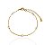 Pulseira Rabo de Rato com Pérolas 18cm - Banho de ouro 18k - Imagem 1