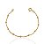 Pulseira Infantil Veneziana com Bolinhas Lisas 15cm - Banho de ouro 18k - Imagem 1