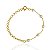 Pulseira Infantil Coração Perolado com Elos de Coração 15cm - Banho de ouro 18k - Imagem 1