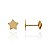 Brinco Infantil Estrela Lisa - Banho de Ouro 18k - Imagem 1