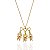 Colar Filhos (Duas Meninas e um Menino) Veneziana 45cm - Banho de Ouro 18k - Imagem 1