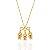 Colar Filhos ( Três Meninas) Veneziana 45cm - Banho de Ouro 18k - Imagem 1