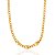 Colar Elo Grumet com 3 Spike 45cm + 10cm de Extensor - Banho de Ouro 18k - Imagem 1