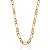 Colar Elo Oval com Zircônias Oval 45cm + 10cm de Extensor - Banho de Ouro 18k - Imagem 1