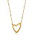Colar Coração Torto Veneziana com Bolinhas 50cm + 5cm de Extensor - Banho de Ouro 18k - Imagem 1
