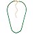 Colar Riviera Verde Água 40cm + 10cm de Extensor - Banho de Ouro 18k - Imagem 1