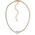 Colar Riviera Cristal com Zircônia quadrada 32cm + 10cm de Extensor - Banho de Ouro 18k - Imagem 1