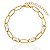 Pulseira Elo Oval com Zircônias Oval 17cm Banho de Ouro 18k - Imagem 1