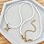 Colar Cristal Branco com Estrela Cadente 40cm + extensor de 7cm - Banho de Ouro 18k - Imagem 1