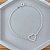 Pulseira Coração Vazado Cravejado Elo Português 19cm - Prata 925 - Imagem 1