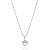 Colar Coração Vazado com Borda Superior Cravejada Veneziana 45cm - Prata 925 - Imagem 1