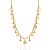 Colar Choker Elo Português Medalhinhas e Gotas Lisas 31cm - Banho de Ouro 18k - Imagem 1