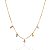 Colar Choker Elo Português e Cristais Coloridos 39cm - Banho de Ouro 18k - Imagem 1