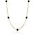 Colar Choker Elo Português e Pontos de Luz Preto 32cm - Banho de Ouro 18k - Imagem 1