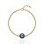 Pulseira Olho Grego Elo Português - Banho Ouro 18k - Imagem 1
