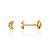 Brinco Infantil Lua com 1 Zircônia - Banho de Ouro 18k - Imagem 1