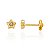 Brinco Infantil Estrela com 1 Zircônia - Banho de Ouro 18k - Imagem 1