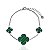 Pulseira 3 Trevos Verde - Prata 925 - Imagem 1