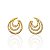 Brinco Círculo 3 Linhas Cravejadas - Banho de Ouro 18k - Imagem 1