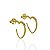 Brinco Argola Coração Lisa 2,3cm - Banho de Ouro 18k - Imagem 1