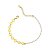 Pulseira Perolas e Plaquinhas 17cm - Banho de Ouro 18k - Imagem 1