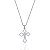 Colar Crucifixo Trabalhado Vazado 2cm x 1,6cm 45cm - Prata 925 - Imagem 1
