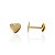 Brinco Infantil Coração Liso - Banho de Ouro 18k - Imagem 1