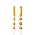 Brinco Tubo c/ Bolinhas 5cm - Banho de Ouro 18k - Imagem 1