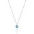 Colar Ponto de Luz Quadrado Azul Claro 45cm - Prata 925 - Imagem 1