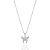 Colar Borboleta Cravejada Veneziana 45cm - Prata 925 - Imagem 1