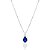 Colar Ponto de Luz Gota Azul 45cm - Prata 925 - Imagem 1