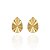 Brinco Gota Martelado Riscado - Banho de Ouro 18k - Imagem 1