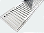 Grelha Inox Para Piso 8 cm x 1 metro x 1 cm Sem  Caixilho - Imagem 1