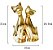Estatueta Gatos Apaixonados - Cerâmica - Dourado Ouro - Imagem 4