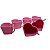 Jogo 10 Xícara Coração Para Café Cor Rosa 100 Ml - Imagem 1
