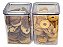 Conj. 2 Pote Hermético Alimentos Empilhável - 1,1 Litros Transparente - Imagem 1