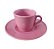 Jogo De Xícaras de Café Com Pires 6 Unidades - Acrílica - Cor Rosa Bebê - Imagem 1